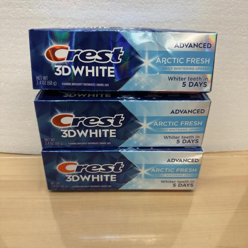 Crest‎ 3D White Toothpaste Advanced Daily Whitening Arctic Fresh 3 Pack
